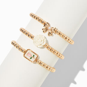 Gold-tone Uptown Stretch Bracelets - 3 Pack,