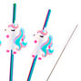 Miss Glitter the Unicorn Anodized Stainless Steel Straws - 4 Pack,