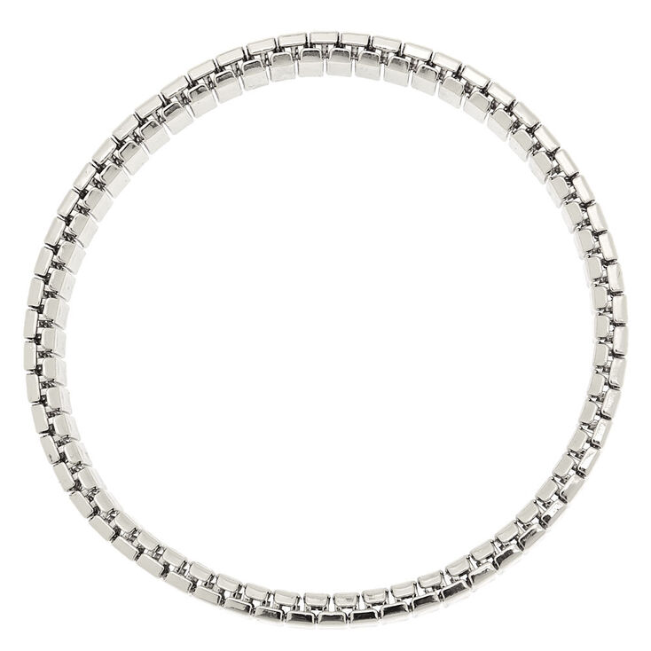 Silver Link Stretch Bracelet,