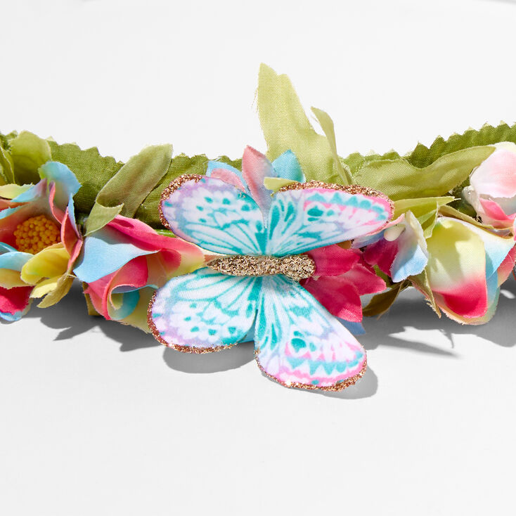 Pastel Butterfly &amp; Flower Crown,