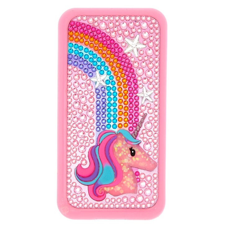 Rainbow Glitter Unicorn Cell Phone Lip Gloss Set - Pink,