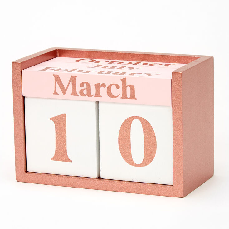 Glitter Block Calendar - Pink,