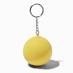 Porte-cl&eacute;s boule anti-stress canard jaune,