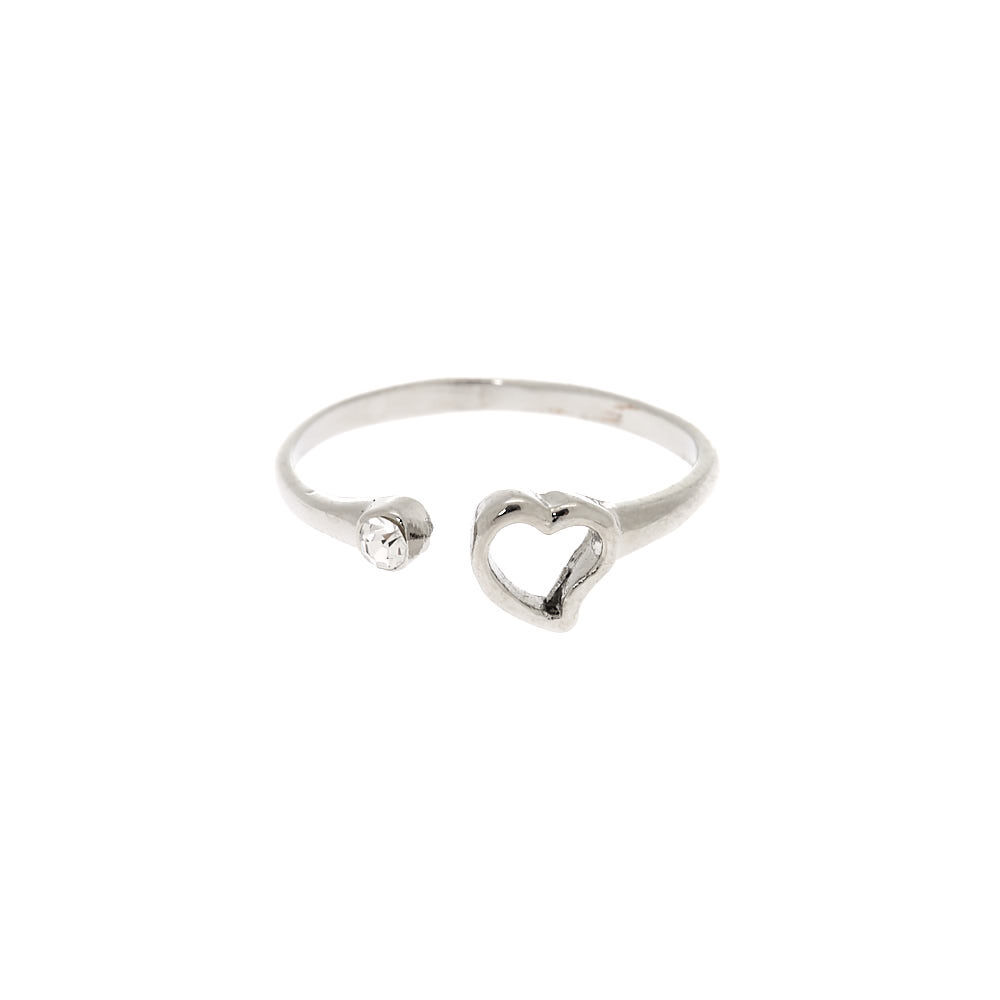 Silver open deals heart ring
