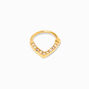 Gold 16G AB Crystal Triangle Septum Nose Ring,