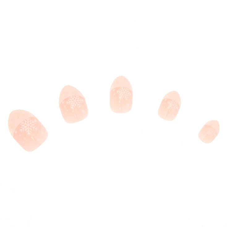 Claire's Lot de 24 faux ongles autocollants roses