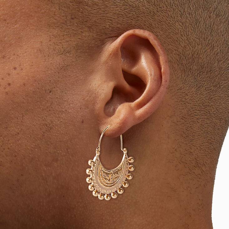 Gold-tone Boho Hoops ,
