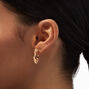 Gold-tone 20MM Hammered Hoop Earrings,