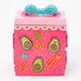 Glitter Avocado Trinket Keepsake Box - Pink,
