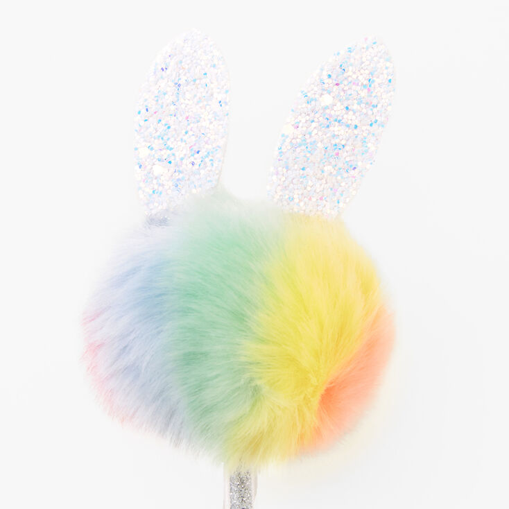 Pastel Bunny Plush Pen - Rainbow,