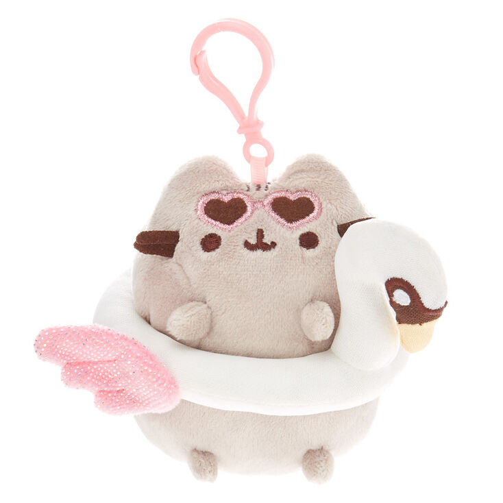 Pusheen&reg; Swan Floatie Keyring Clip &ndash; Grey,