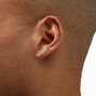 Clous d&rsquo;oreilles panier ronds de 4&nbsp;mm en zircon cubique couleur dor&eacute;e C LUXE by Claire&rsquo;s,