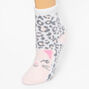 Claire&#39;s Club Pink Cozy Kitty Crew Socks,