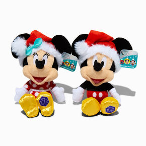 &copy;Disney Mickey &amp; Minnie Mouse Santa Hat 7&quot; Plush Toy - Styles Vary,
