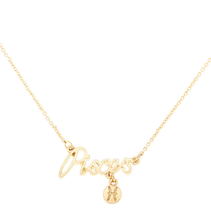Claire's Collier à pendentif zodiaque doré Poisson