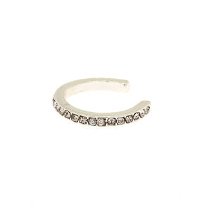 Silver Crystal Band Toe Ring,