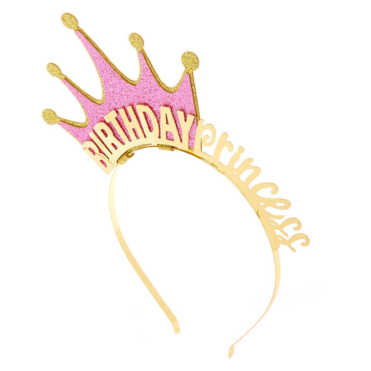 Birthday Princess Crown Gold-tone Headband,