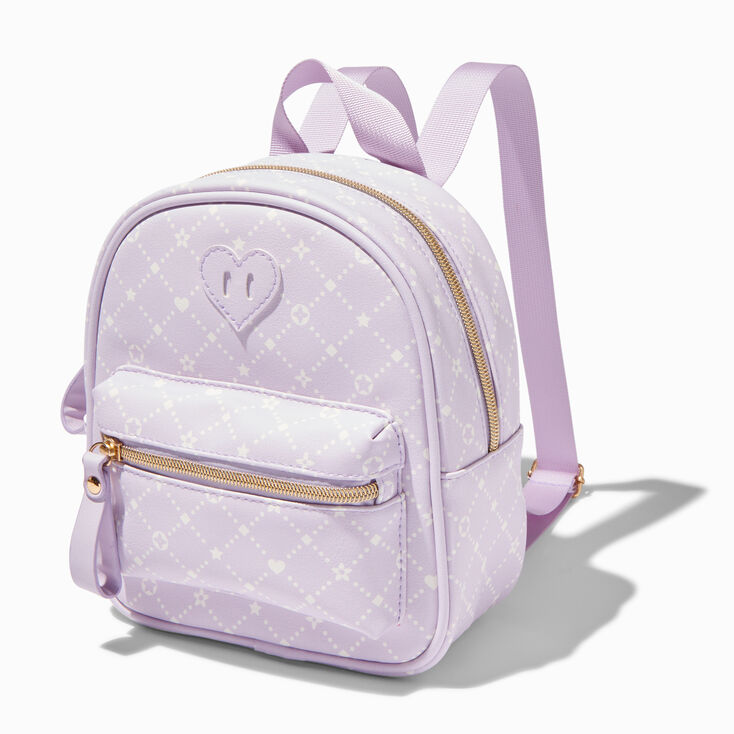 Claire&#39;s Club Lilac Status Icon Backpack,