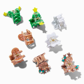 Christmas Icons Mini Hair Claws - 8 Pack,