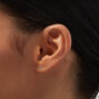 14kt White Gold Rainbow Daisy Studs Baby Ear Piercing Kit with Ear Care Solution,