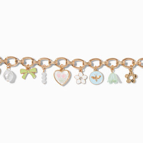 Gold-tone Spring Charm Bracelet,