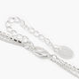 Parure de bijoux en Y avec strass de forme ronde couleur argent&eacute;e - Lot de 2,