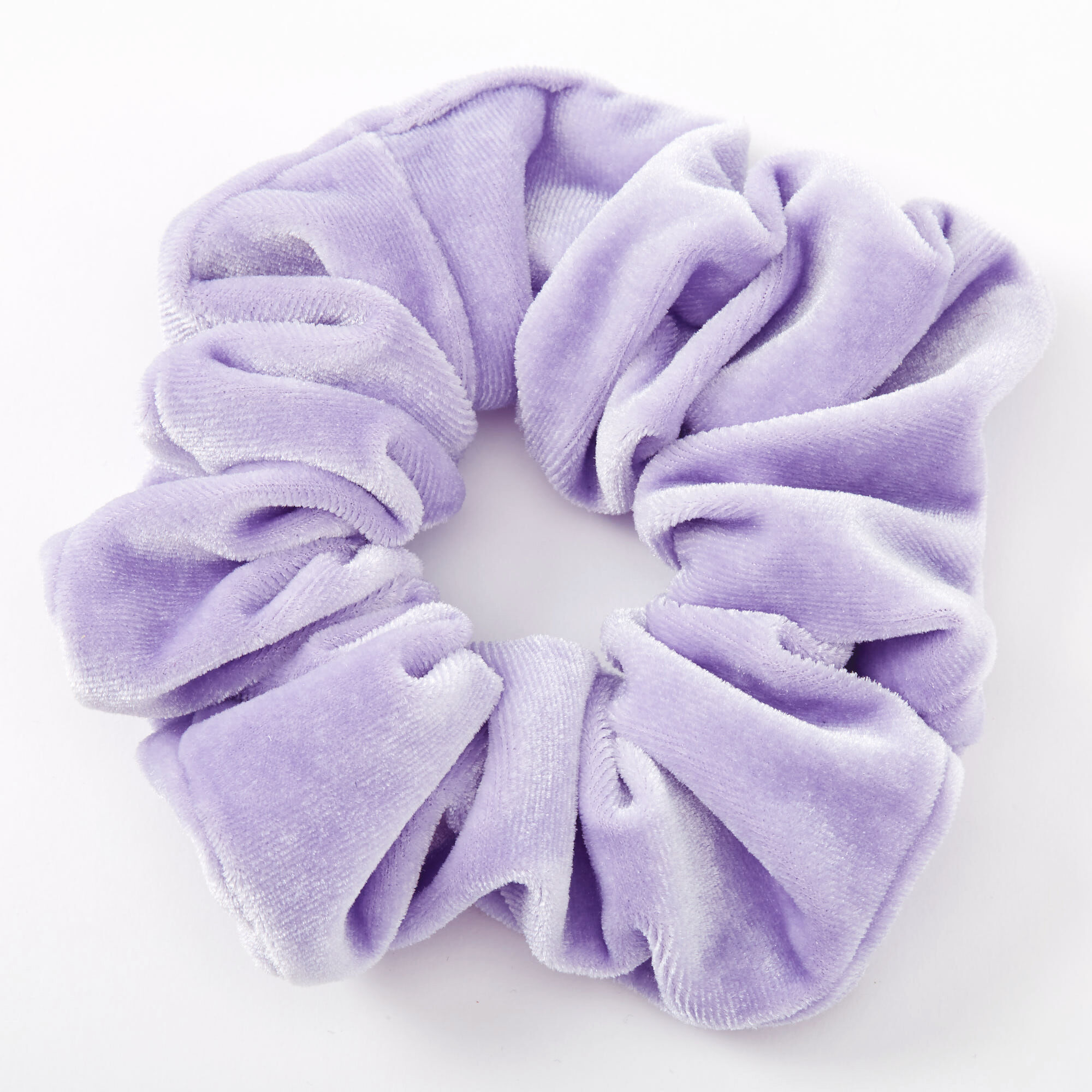 View Claires Medium Velvet Hair Scrunchie Periwinkle information