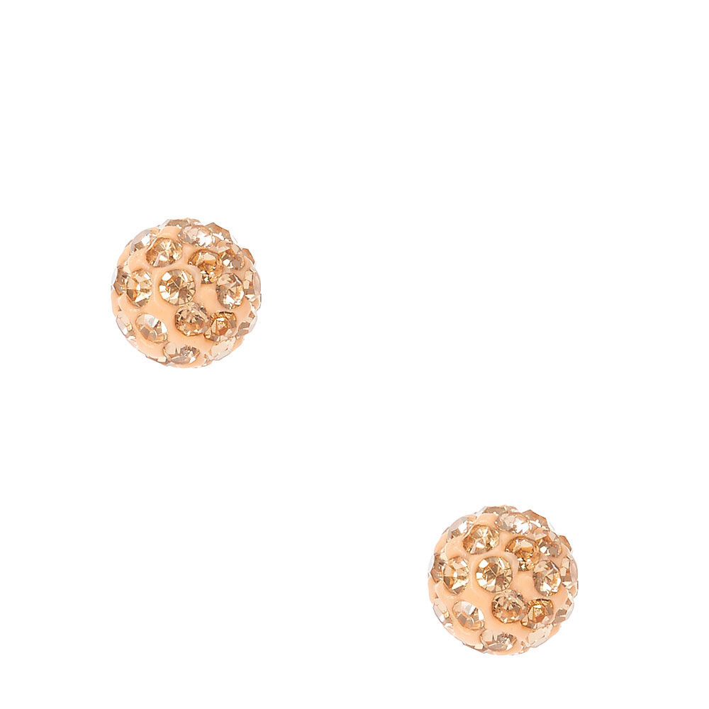 Gold Fireball Stud Earrings