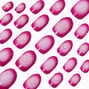 Pink Radiating Heart Stiletto Press On Vegan Faux Nail Set - 24 Pack,