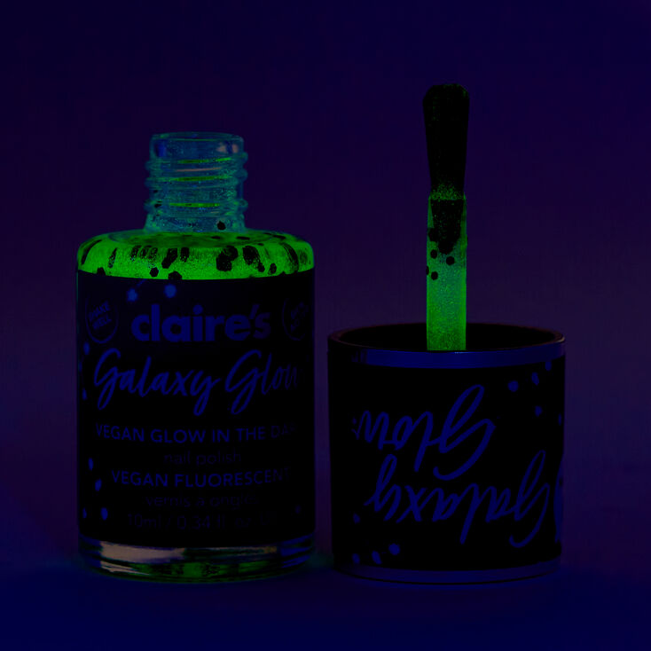 Claire's Glitter Glow Vegan Glow in The Dark Nail Polish