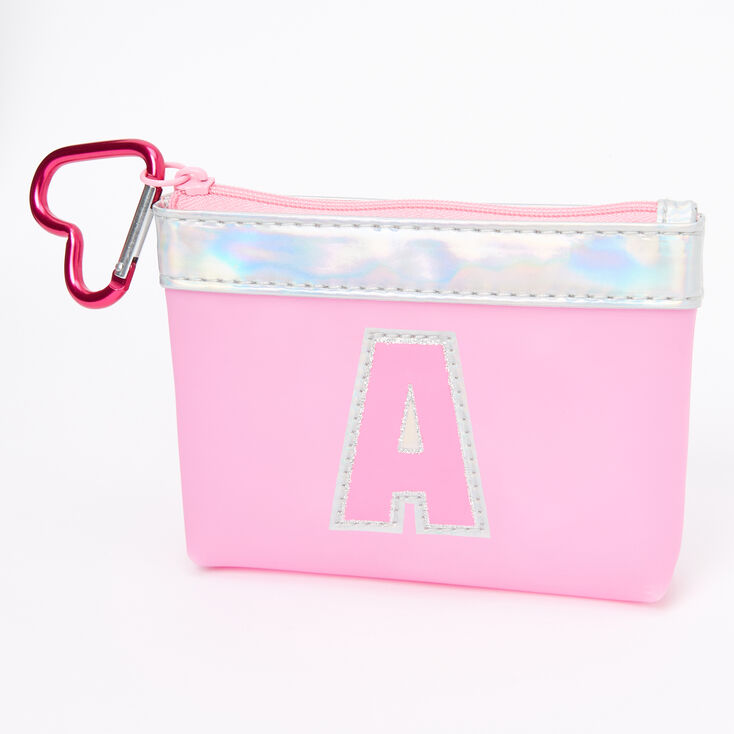 Pink Initial Coin Purse - A,