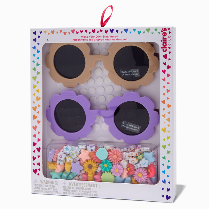 Claire&#39;s Club Do-It-Yourself Purple &amp; Tan Sunglasses Kit - 2 Pack,