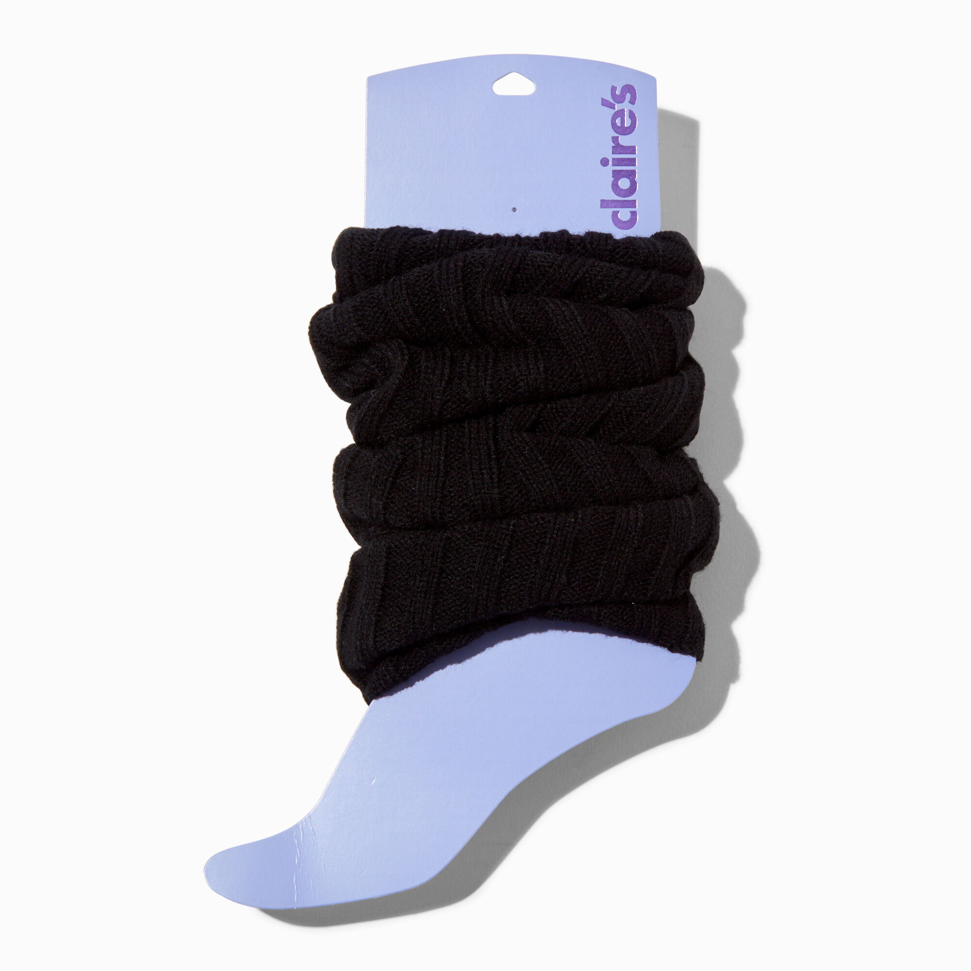 View Claires SweaterKnit Leg Warmers Black information