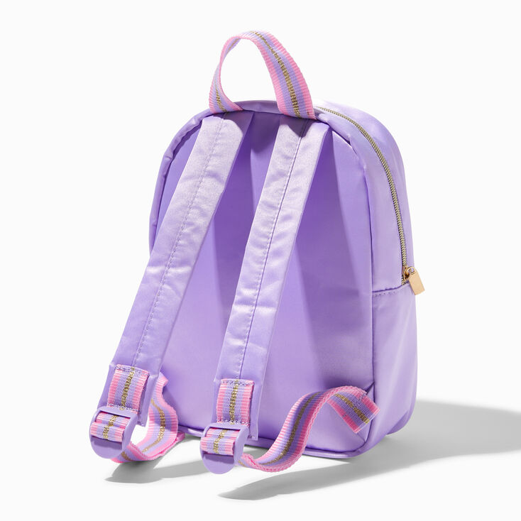 Claire's Club Lilac Butterfly Patch Mini Backpack