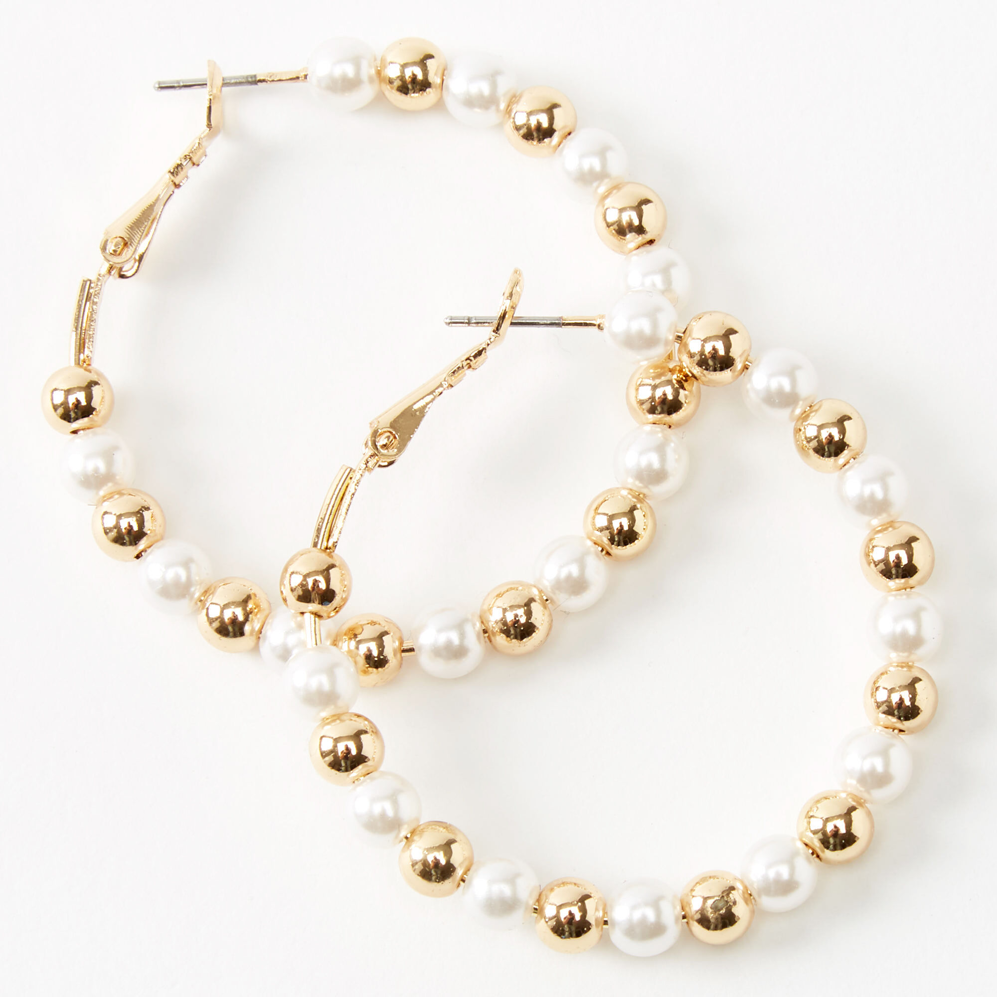 Hoop earring with beads sale