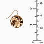 Gold-tone Hammered Disc 1&quot; Drop Earrings,