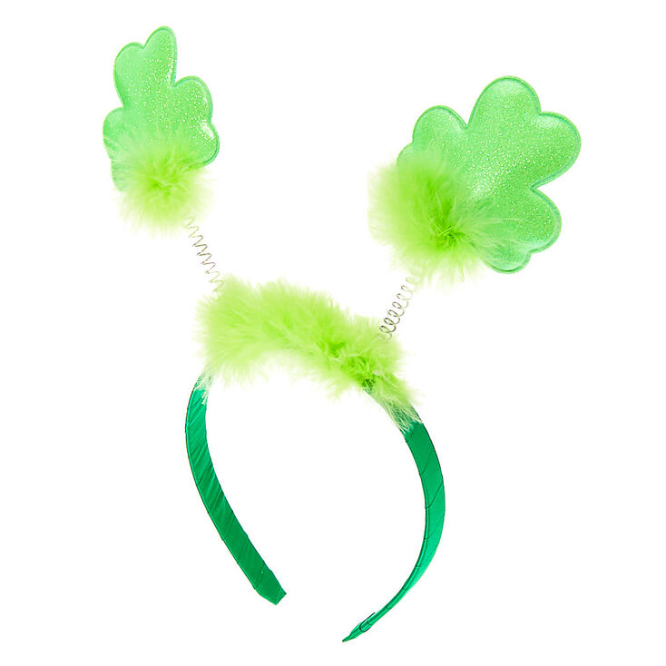 Neon Shamrock Deely Bopper Headband - Green,