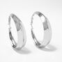 Silver 60MM Chunky Hoop Earrings,