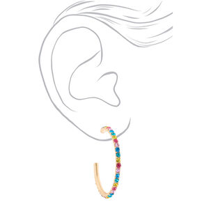 hoop earrings gold 40mm rainbow claires hoops