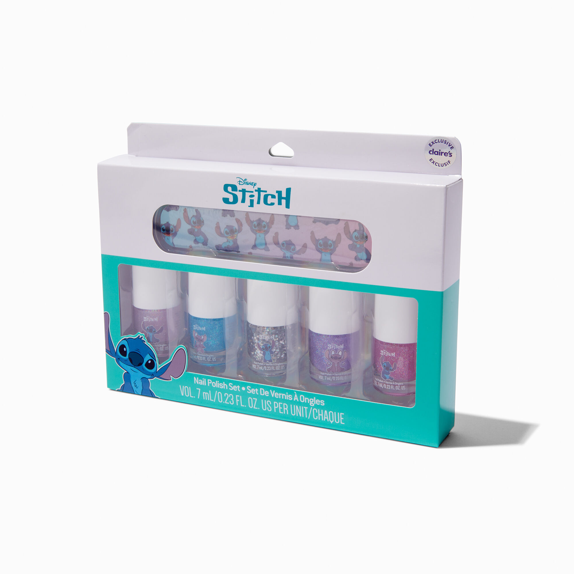 View Disney Stitch Claires Exclusive Nail Polish Set 6 Pack information