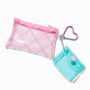 Pink &amp; Teal Clear Coin Purse Set - 2 Pack,