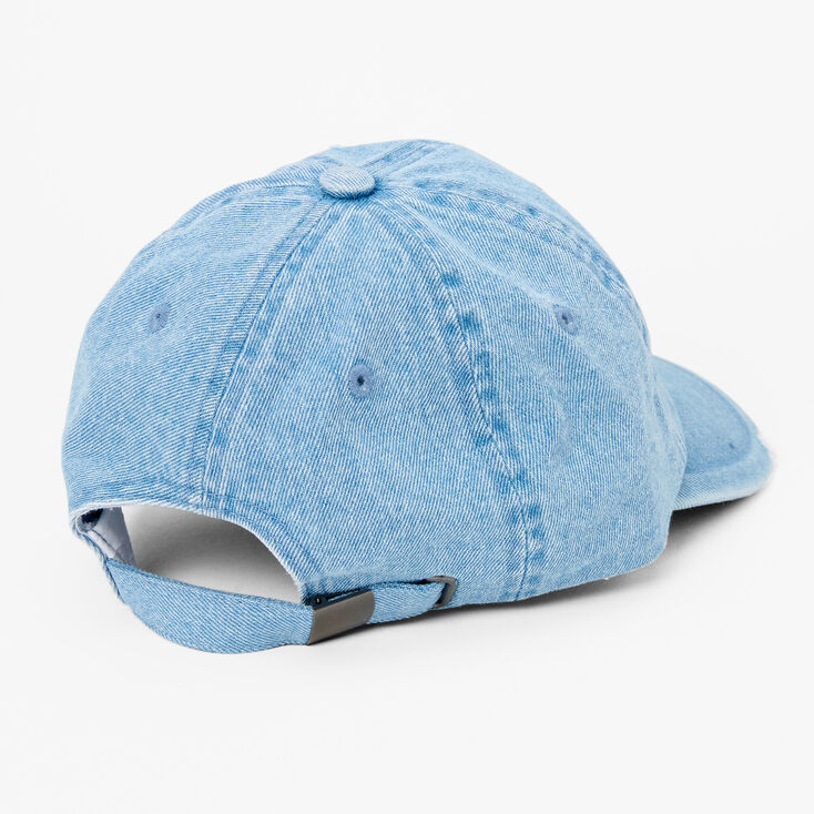 &#39;Mama&#39; Adjustable Denim Baseball Cap,