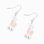 Easter Bunny &amp; Flower 1&quot; Drop Earrings,