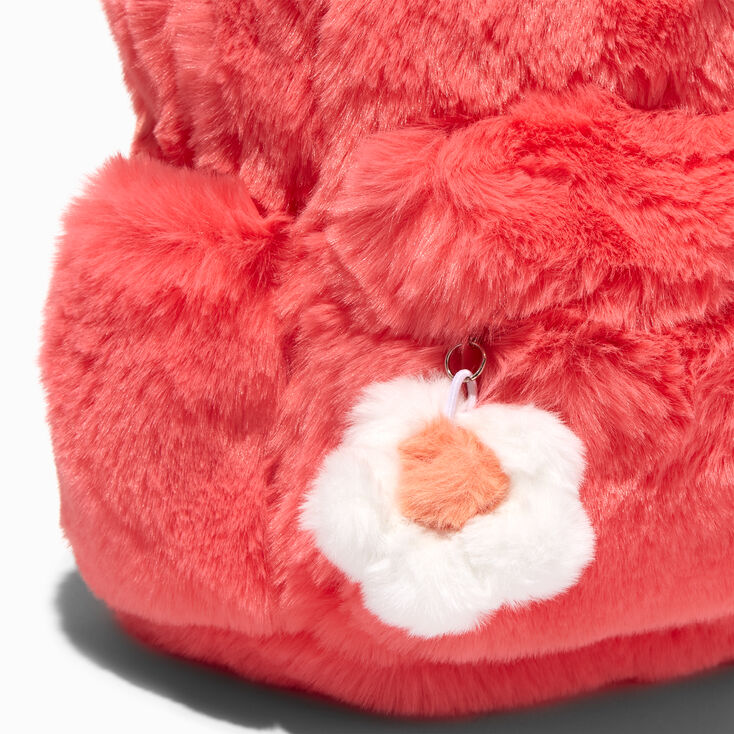 Furry Coral Mini Backpack,