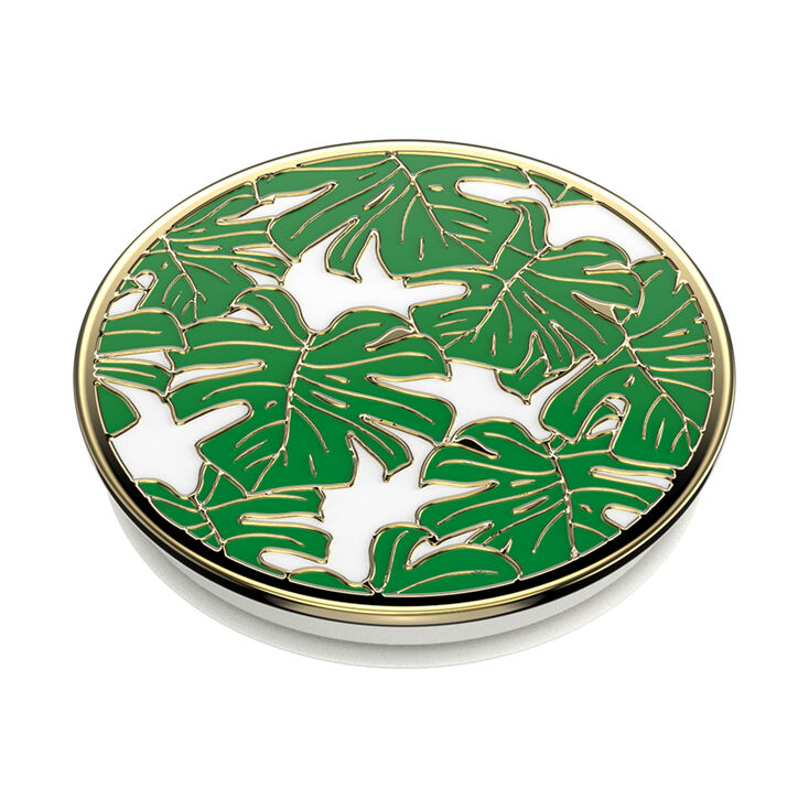 PopSockets&reg; Swappable PopGrip - Enamel Monstera Leaf,