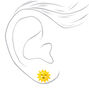 Clous d&#39;oreilles ondes positives et rayons de soleil couleur argent&eacute;e - Lot de 9,