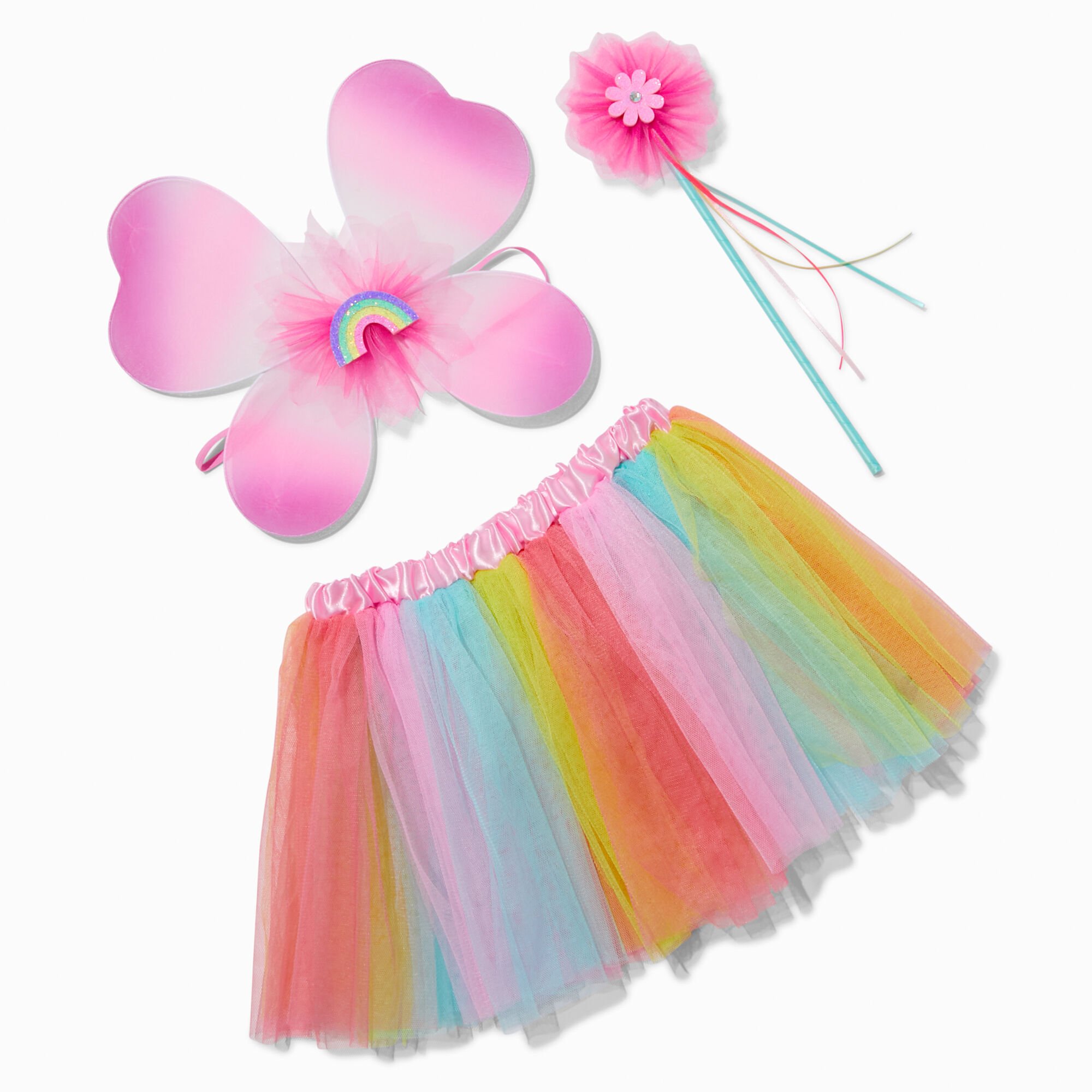Claire's Club Rainbow Daisy Dress Up Set - 3 Pack,