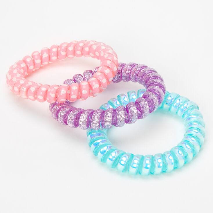 Easter Bunny Coil Hair Ties - 3 Pack,