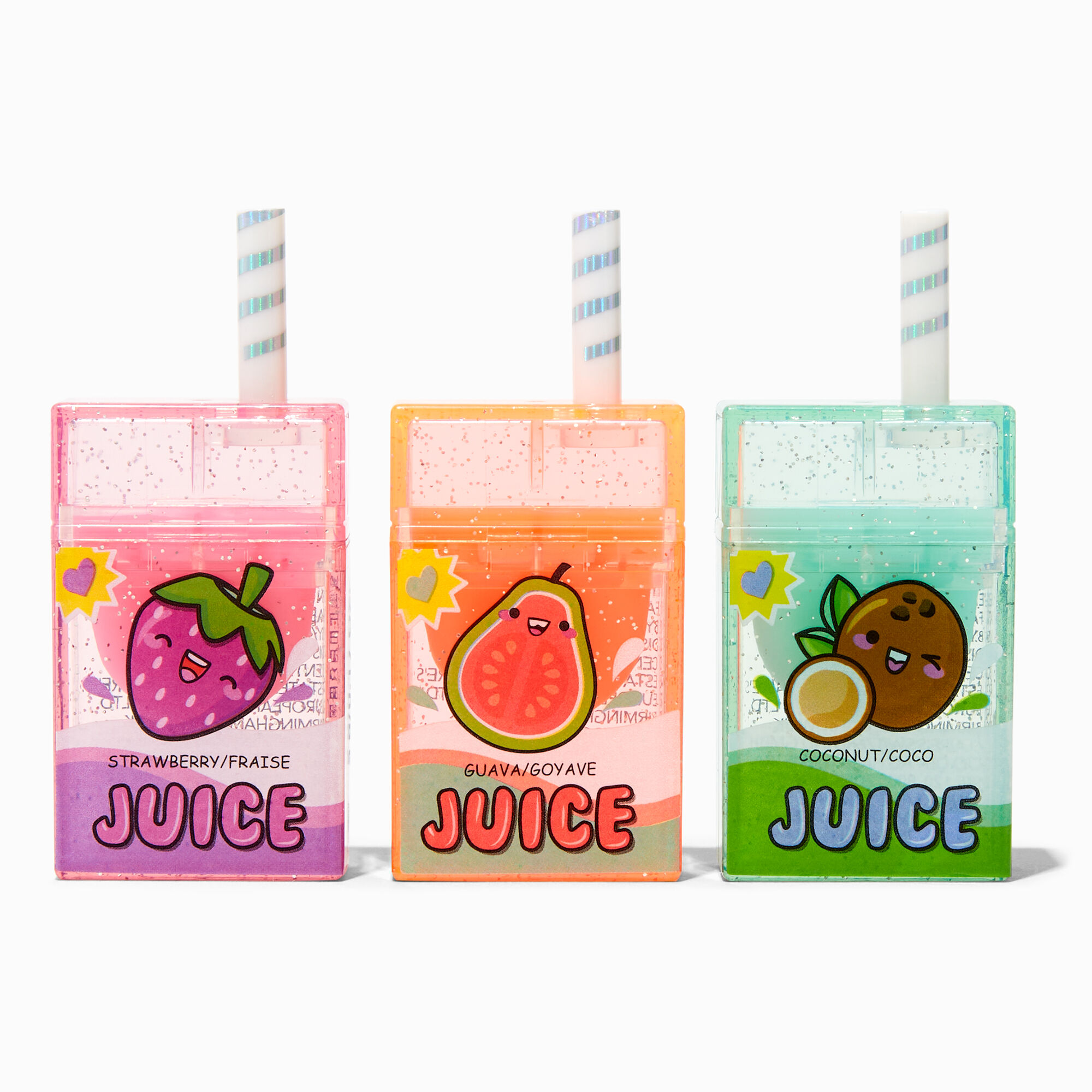 View Claires Juice Lip Gloss Set 3 Pack Mango information