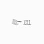 Silver-tone 111 Angel Number Stud Earrings,